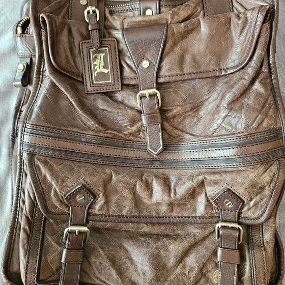 L.A.M.B. by Gwen Stefani Lamb Leather Tote Satchel Carry On  Travel Luxury #571 - Picture 3 of 6